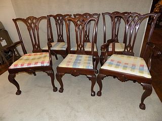 SET 10 HORNER CHIPPENDALE CHAIRS