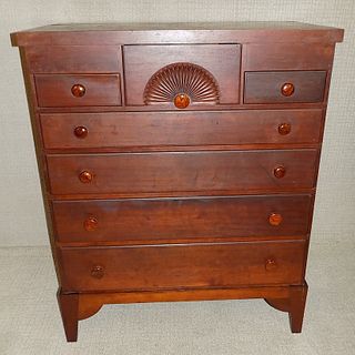 1790 SIGNED MAPLE TALL CHEST