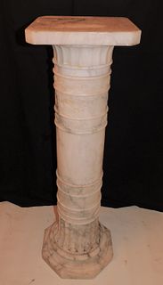 OLD ALABASTER STATUARY STAND
