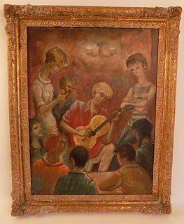PAINTING OF GUITAR PLAYER