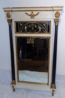 FRENCH PAINTED WALL MIRROR