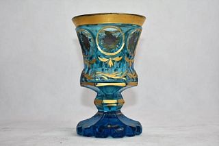 bohemian silver inlaid goblet