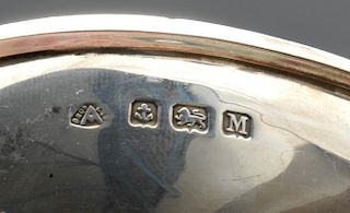 A 1930's silver twin-handled footed dish of plain circular form, hallmarked Adie Brothers Ltd., Birm