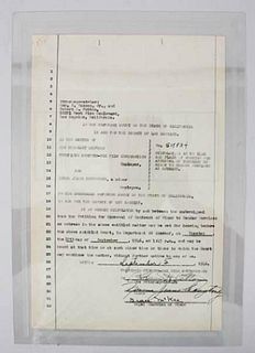 Marilyn Monroe Signed Movie Contract
