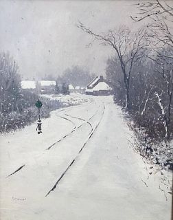 Winter Tracks Painting
