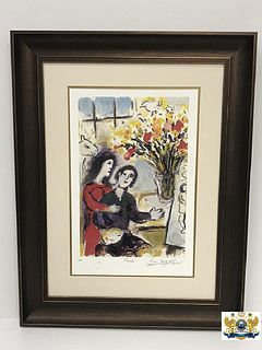 After Marc Chagall Le Peintre et sa Muse Lithograph