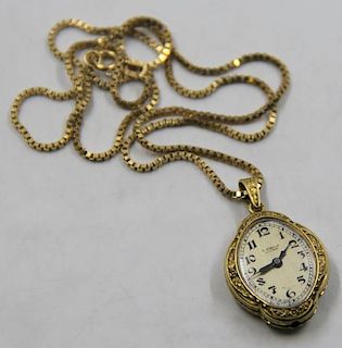 JEWELRY. E. Gubelin Lucerne Watch Pendant.