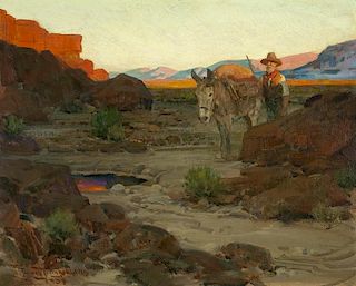 Frank Tenney Johnson | 1874 - 1939 NA | The Pool in the Desert