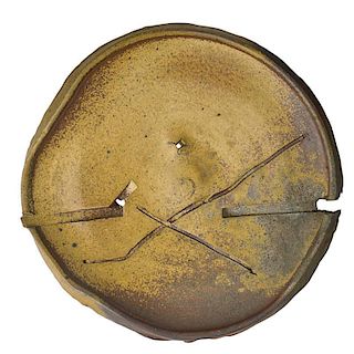 PETER VOULKOS Glazed stoneware charger