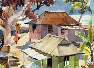Tom Hill | b. 1925 ANA, AWS | Rural Jamaica
