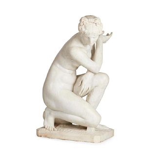 AFTER THE ANTIQUE, ITALIAN CARVED WHITE MARBLE FIGURE