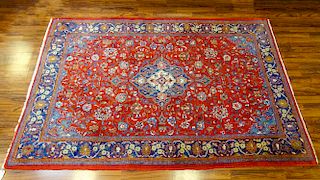 Large Sarouk Rug. Labeled. Good condition.