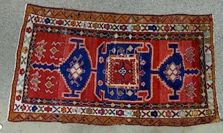 Semi-Antique Hamadan Rug. Label on back.