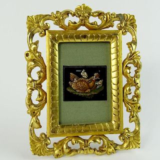 Well Done Micro-Mosaic Miniature Plaque "Nesting Hen and Chicks