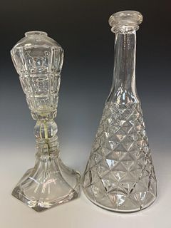 Glass Decanter and Lamp