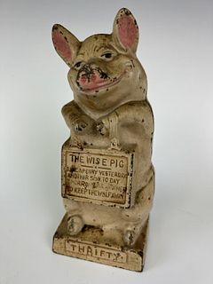 Wise Pig Penny Bank