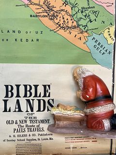 Santa and Baby Jesus figure and Map