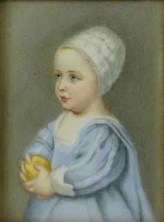 KPM Hand Painted Porcelain Plaque "Young Girl"