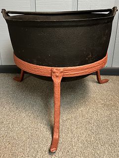 Iron Kettle and Stand