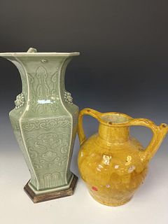 Chinese Vase and Pottery Jug