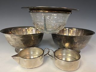 Silver Mounted glass bowl