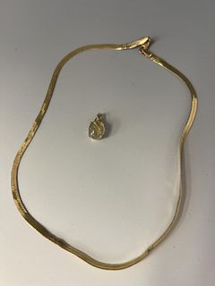 Gold Necklace and Pendant