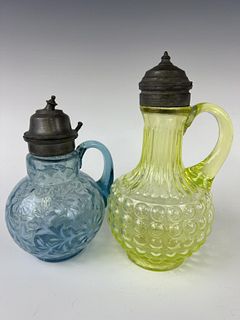Two Glass Syrup pitchers