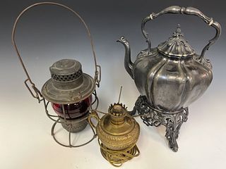 Lantern, FLuid Lamp, and Kettle