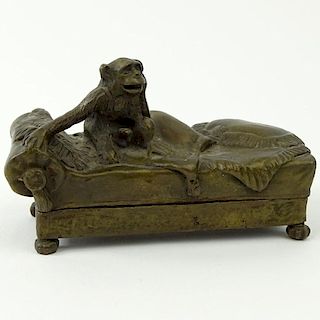 after: Franz Bergmann Erotic Bronze. "Naughty Monkey"