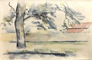 Paul Cezanne (After) - Arbre et Maison