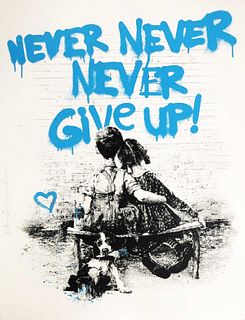 Mr. Brainwash - Don't Give Up!-Blue