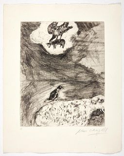 Marc Chagall - Le Corbeau voulant imiter l'Aigle