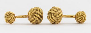 Tiffany & Co. Schlumberger 18K Gold Knot Cufflinks