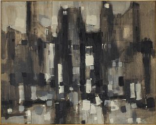 Max Gunther 'Ville Provinciale' Oil on Canvas 1960