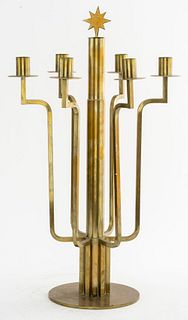 Secessionist Brass Candelabra