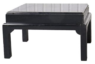 James Mont Asian Modern Ebonized Bench /Side Table