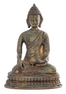 Thai Bronze Seated Buddha