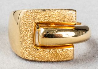 Mid-Century Modern Italian 18K Yellow Gold Ring