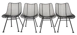 Woodard Mid-Century Modern Metal Mesh Chairs, 4
