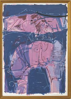 Julia Valdes Cuban Abstract Silkscreen, 2000