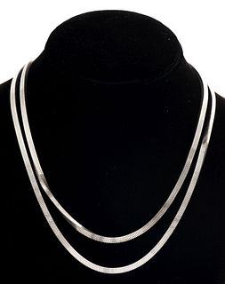 Sterling Silver Square Snake Chain Necklace