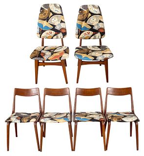 Danish Mid-Century Modern Dining Chairs, 6