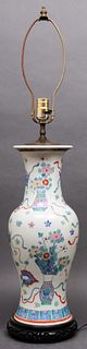 Chinese Famille Rose Vase Table Lamp