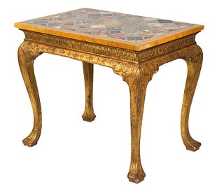 18th C English Specimen Marble Top Table