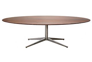 Florence Knoll Rosewood Oval Dining Table