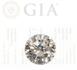 GIA Certified 3.03 Carat Round Brilliant Diamond