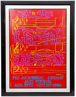 Keith Haring and Andy Warhol Jazz Festival Poster