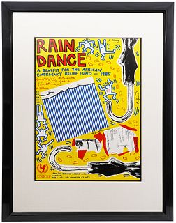 After Keith Haring 'Rain Dance' Pop Art Poster