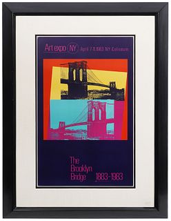 After Andy Warhol 'Brooklyn Bridge' Pop Art Poster