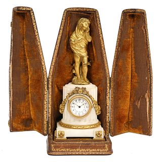 Auguste Moreau Dore Bronze Ormolu Clock